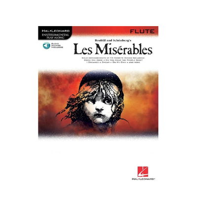 音乐剧 悲惨世界 长笛独奏 附在线音乐 海伦德原版乐谱书 Les Miserables Solo Arrangements of 13 Favourite Songs HL00842292