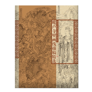 毗卢寺壁画线描稿精选美术学院教学临摹经典范本函装活页单张人物画4开国画白描人物大画稿工笔人物初学描摹河北美术出版社