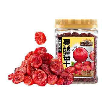 三只松鼠蔓越莓干罐装果脯蜜饯即食烘焙水果干零食网红小吃实付15.9元到手包邮