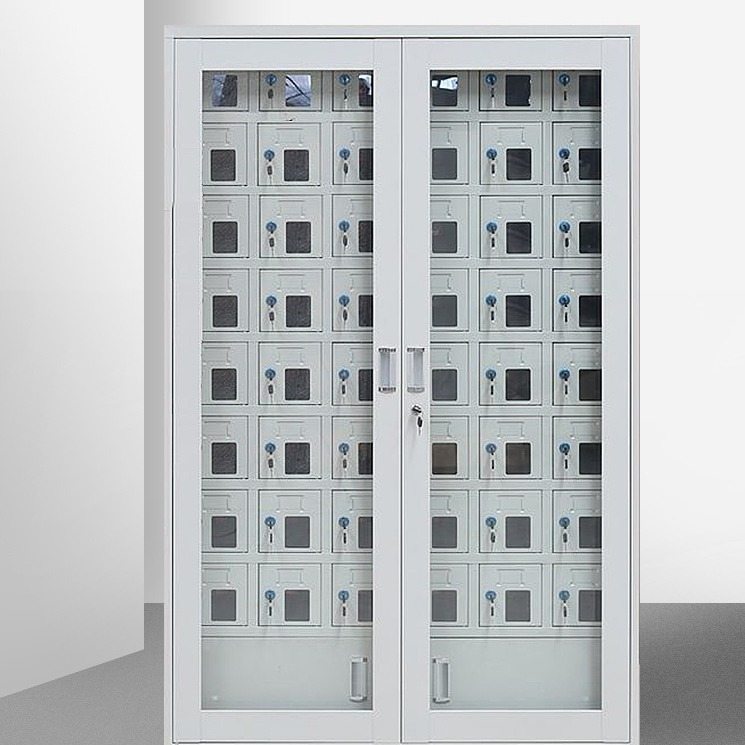 手机存放柜USB手机充电柜亚克力智能手机柜保管箱工厂员工储物柜