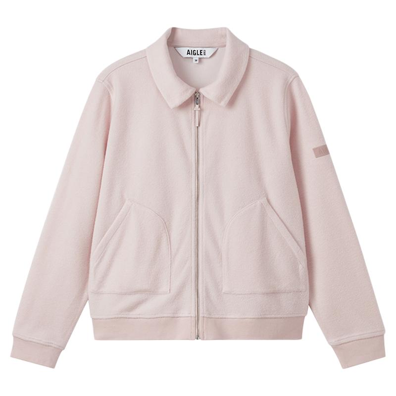 AIGLE艾高女士外套全拉链抓绒衣户外休闲保暖上衣25年冬季新品