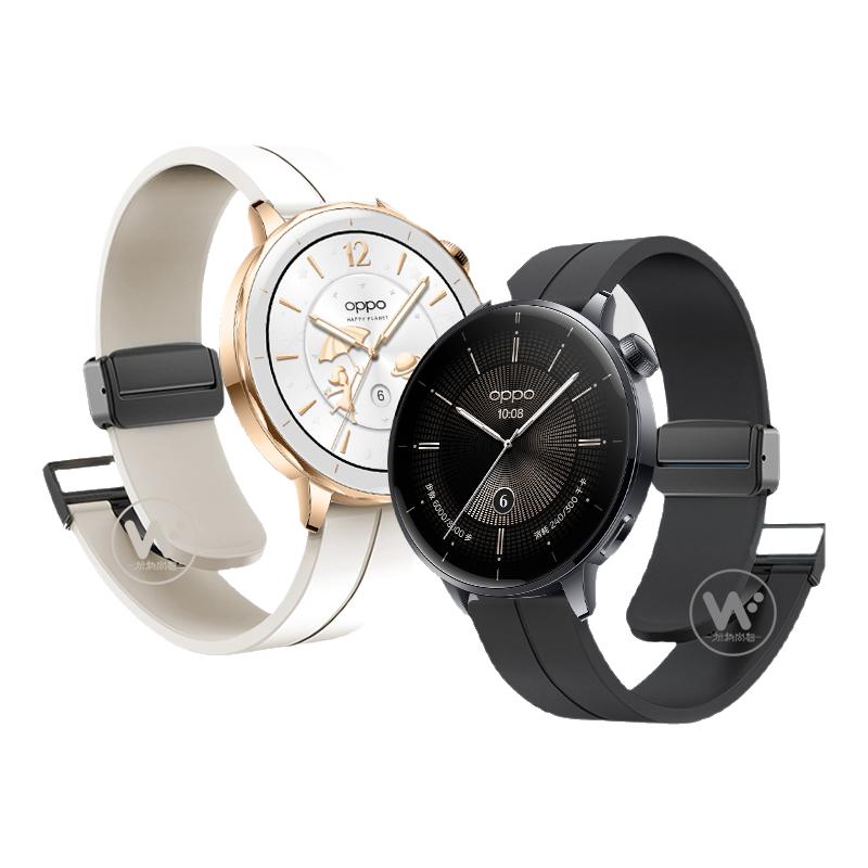 适用新款OPPOWATCH X3MINI磁吸表带oppo X2 mini智能手表X2液态硅胶MINI透气2代oppo迷你夏季男女款替换腕带