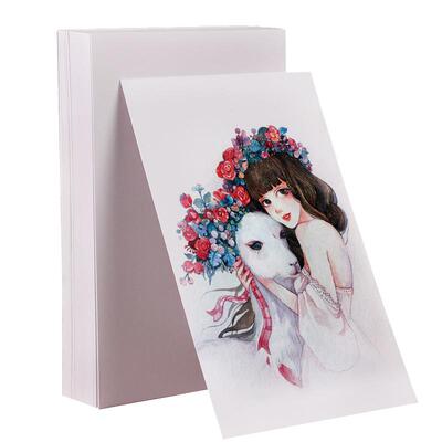 元浩荷兰白卡纸长方形绘画明信片