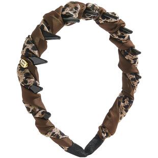 兰诺豹纹发箍女款带齿2026新款日常外戴高级感洋气时尚高颅顶头箍