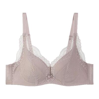 安莉芳旗下E-BRA蕾丝薄款夹碗围文胸女大胸显小性感内衣KB00237