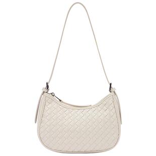 热风女士包包2025年秋季新款编织腋下包复古时尚单肩包斜挎包包