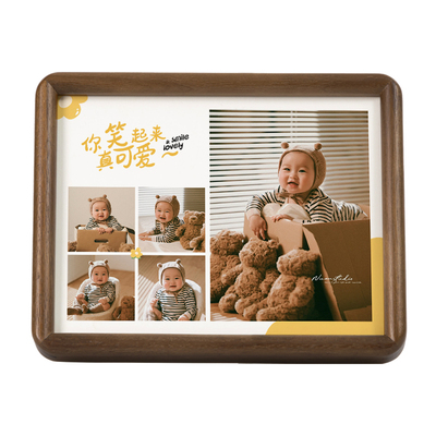 一面墙相框实木现代简约