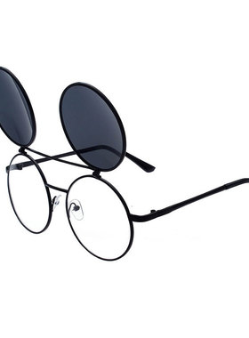 两用双层翻盖墨镜凹造型可配度数