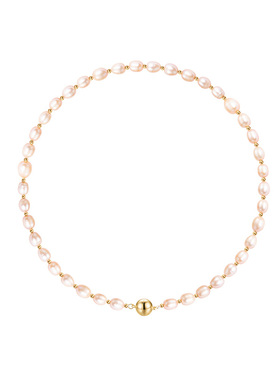 VITARING纯银锁骨链天然珍珠项链