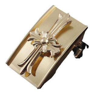 无牙自动扣内穿式皮带扣头无孔男士无齿无卡槽裤腰带头3.5cm内扣