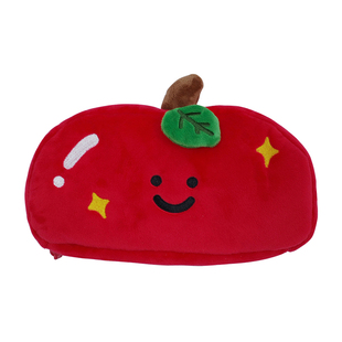 一个好苹雨过山原创苹果毛绒笔袋可爱文具袋大容量学生铅笔收纳包