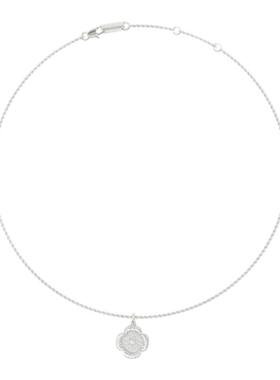 Mouhooland/暮后之地蕾丝刺绣小花项链情侣款原创设计锁骨链颈链