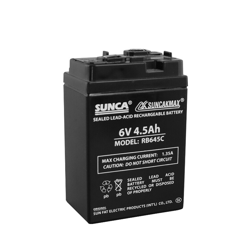 新佳RB 645C 640B充电风扇铅酸蓄电池6v4.5ah应急灯6V4AH电瓶