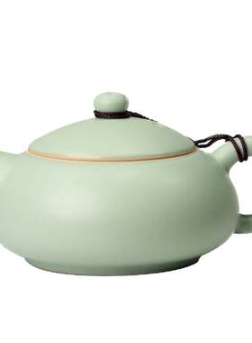 天青汝窑茶壶高档正品开片仿宋