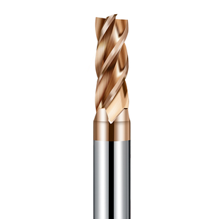 55度钨钢立铣刀4刃合金涂层加长平底不锈钢数控直柄加工钢用精光6