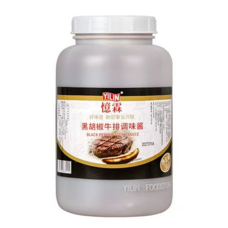 忆霖黑胡椒牛排酱3kg*4桶商用