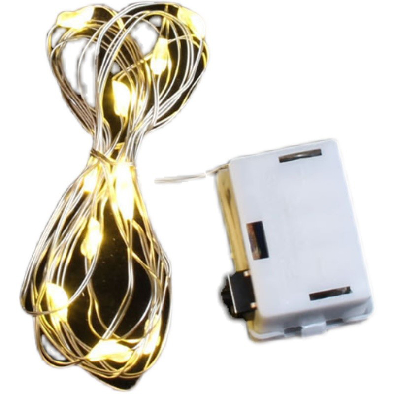 彩色灯花束鲜花礼盒生日铜线小彩灯闪灯装饰满天星灯串LED许愿灯