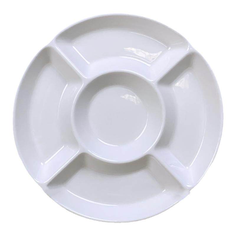 陶瓷盘五格拼盘水果瓜子盘零食卤味拼盘自助餐分格盘果盘小吃摆盘