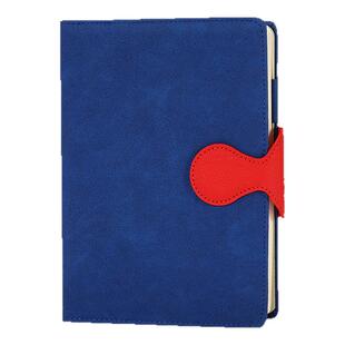 a5笔记本本子定制可印logo封面礼盒2025新款高颜值精致高级考研商务工作蜂窝纹宝蓝色硬皮带扣横线皮质记事本