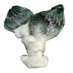 三层渔网鱼网粘网沉网浮网小套加密软丝7分1指沾白条餐条专用鱼网