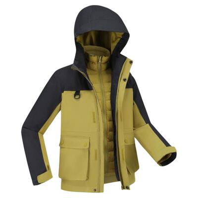 迪卡侬儿童三合一羽绒冲锋衣