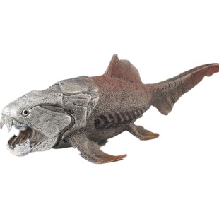儿童仿真动物玩具剑齿虎恐狼矛尾鱼猛犸象邓氏鱼史前远古生物模型
