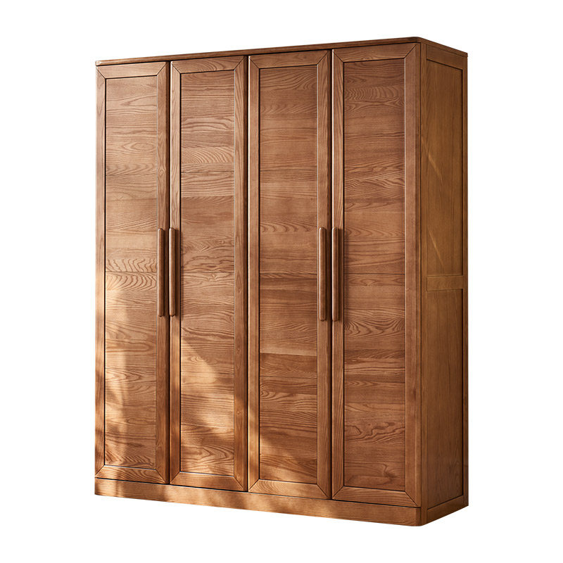 一林半舍全实木衣柜卧室家用纯实木白蜡木原木衣橱收纳大容量衣柜