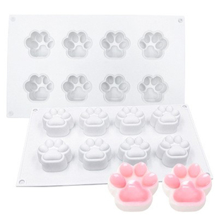 卡通猫爪冰淇淋硅胶模具DIY狗爪子手工皂滴胶香薰蜡烛捏捏乐磨具