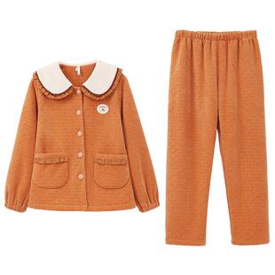 安之伴【巨保暖复合绒】加厚睡衣女秋冬款甜美可爱宽松家居服套装