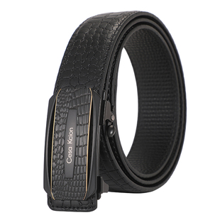 CesaKcion型男腰带鳄鱼纹真皮皮带中青年个性商务休闲男裤带