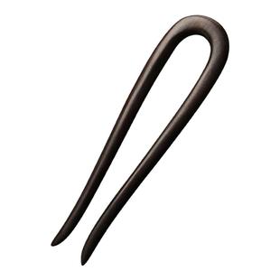 黑檀木U型发簪女古风新中式高级感日常简约盘发木质发钗汉服头饰