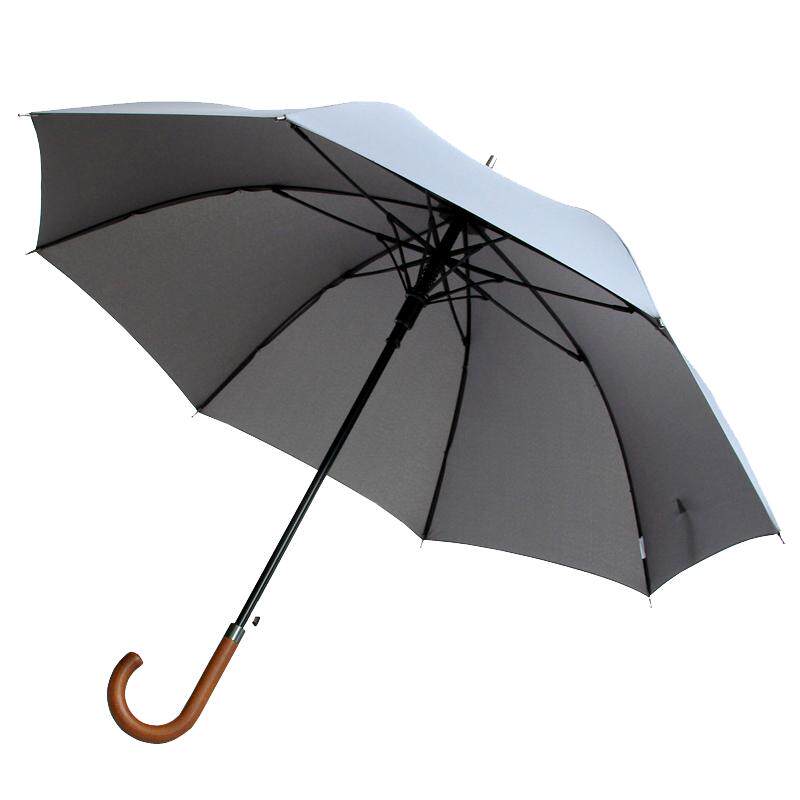 双人雨伞男商务英伦复古绅士长柄直杆伞木弯把抗风自动雨伞女黑色