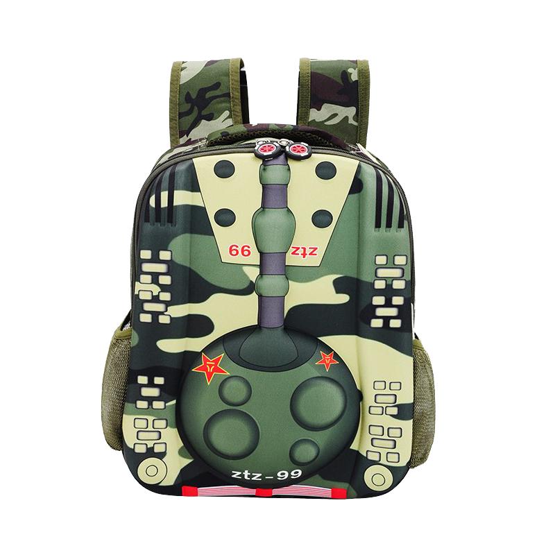 3D坦克儿童书包小学生1-3-6年级6-12岁男生迷彩双肩背包礼物