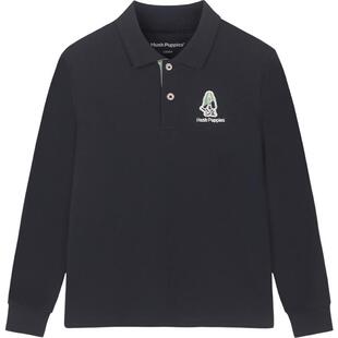 暇步士童装男童polo衫春秋装新款大童学院风长袖翻领儿童休闲T恤