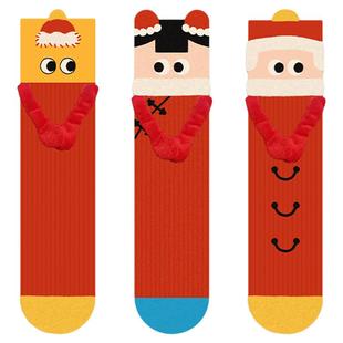 异能无限袜子女款本命年红色马年情侣可爱拜年礼盒亲子中筒袜牵手