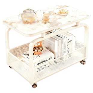 可移动边几中古风客厅沙发边桌置物架小推车创意床头边几小户型
