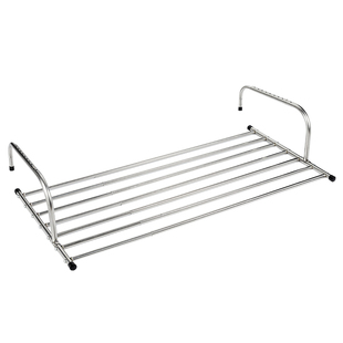 暖气片晾衣架阳台晾晒神器室外护栏伸缩晒鞋架防盗窗台外置物挂架