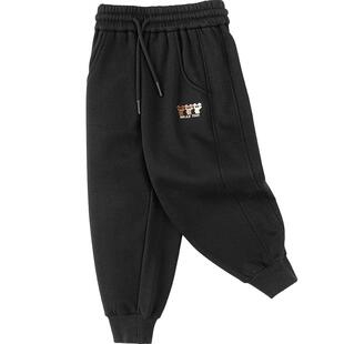 巴拉巴拉童装儿童长裤男童秋冬装加绒束脚休闲裤保暖加厚百搭大童