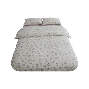 芋泥喵喵酱|纯棉双层纱软糯亲肤可爱粉紫被套床笠卧室床品四件套