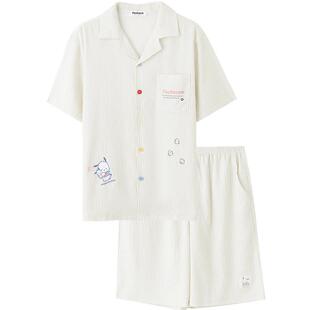 【Pochacco官方正版授权系列】男夏季翻领宽松套装家居服522840