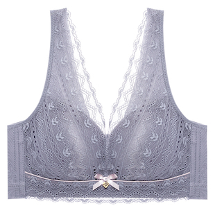 背心式内衣女小胸聚拢上托调整型加厚3cm性感蕾丝厚款无钢圈文胸