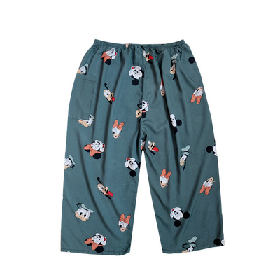 七分中裤家居裤宽松薄款