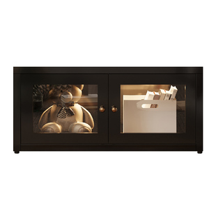 黑色书架落地置物架客厅组合柜家用柜子储物柜卧室置物柜矮柜书柜