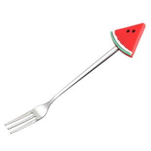 水果叉创意不锈钢儿童水果签家用可爱甜品叉宝宝餐叉吃蛋糕小叉子