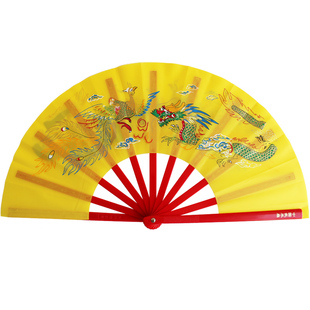 新款太极扇双面扇功夫扇响扇软塑料骨舞蹈扇子武术扇木兰扇工艺扇