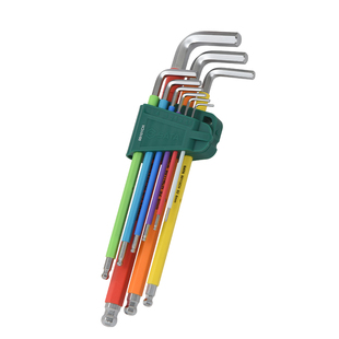 世达彩色内六角扳手套装色六角匙六边形螺丝刀6角工具高硬度全套