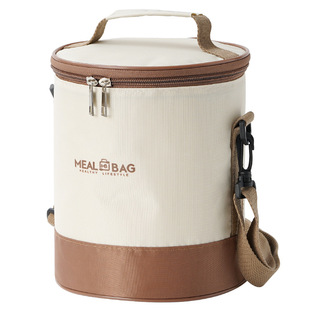 圆形保温饭盒袋便当手提包带饭防水防油上班族装餐包加厚铝箔袋子