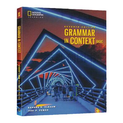 进口原版 通过文章学语法 新版第七版 美国国家地理Grammar in Context 7th Edition Student Book  BASIC/1/2/3级带在线账号