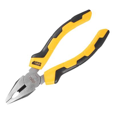 得力老虎钳子五金工具钢丝钳6/7/8寸多功能家用省力虎口钳DL0001