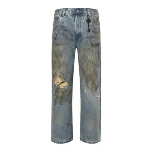 BIRTH OF ROYAL CHILD.BORC 【朱正廷同款】泥染刷蜡阔腿牛仔裤男